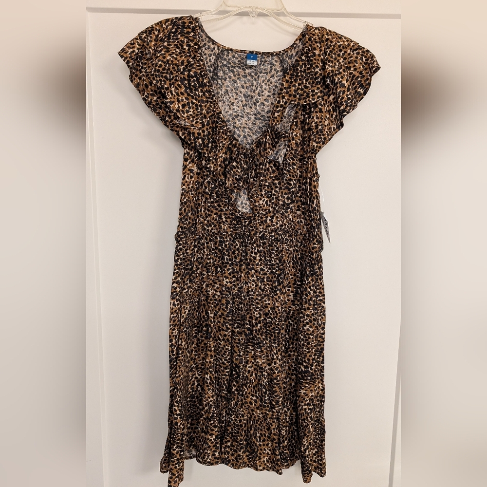 NWT Old Navy Brown Leopard Print Dress
